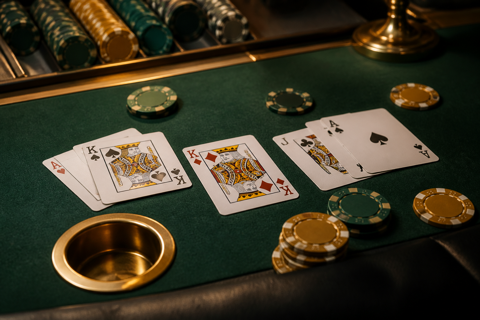 Table de cartes et jetons